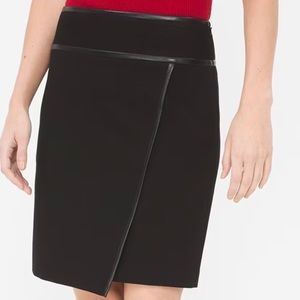 White House Black Market Black Wrap Skirt